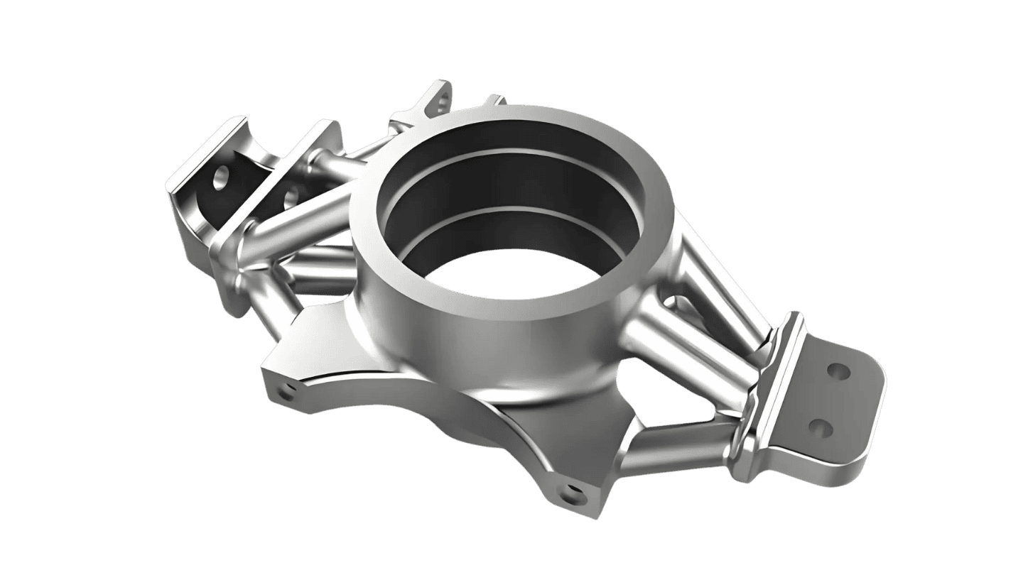 6CNC complex curved machined component