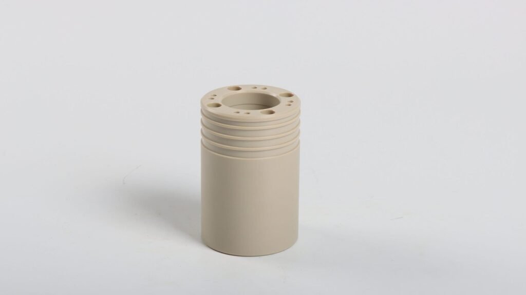 High-quality plastic parts machined using CNC technology, showcasing precision manufacturing processes.