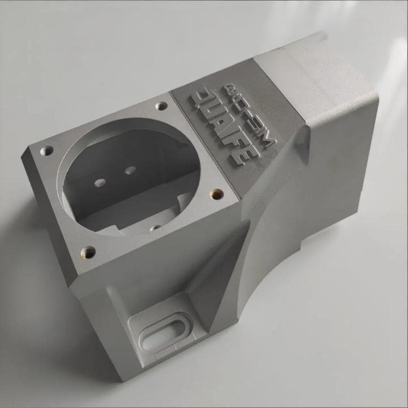Large industrial component produced with CNC machining