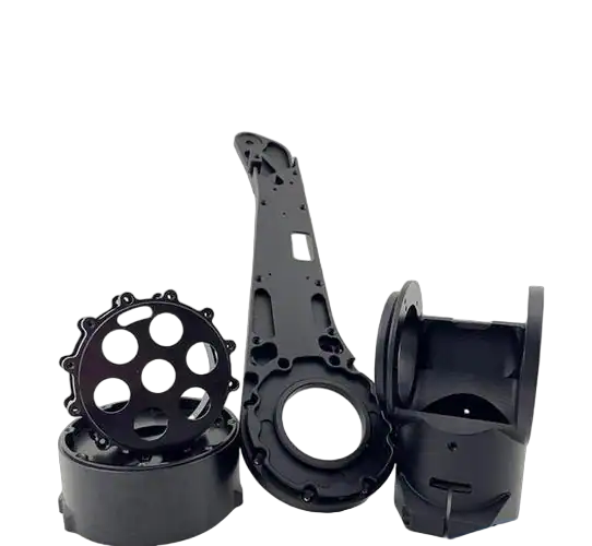 Precision CNC machined metal components for various industrial applications.