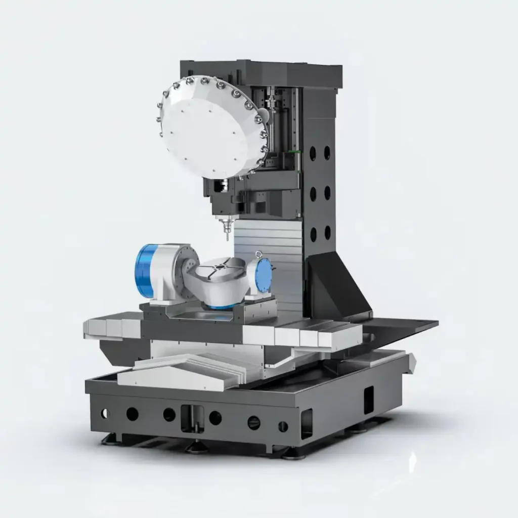 Advanced 5-axis CNC machining center for complex parts manufacturing.