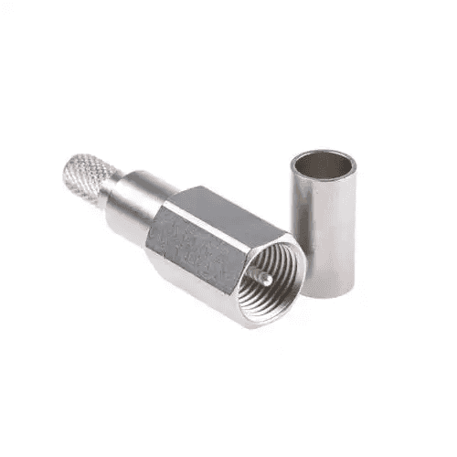 High-precision CNC machined connector component with metal casing and threaded interior for electron.