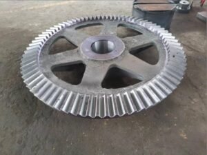 Precision CNC machined gear wheel with detailed teeth for industrial applications.