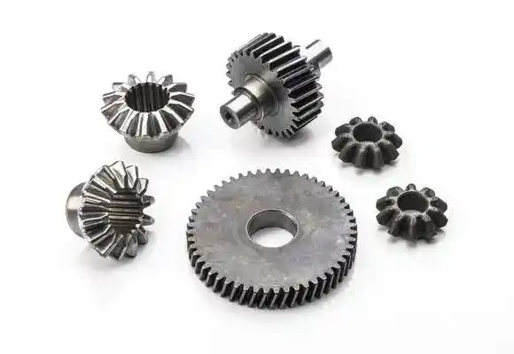 A selection of metal gear components shown on the original 6CNC page