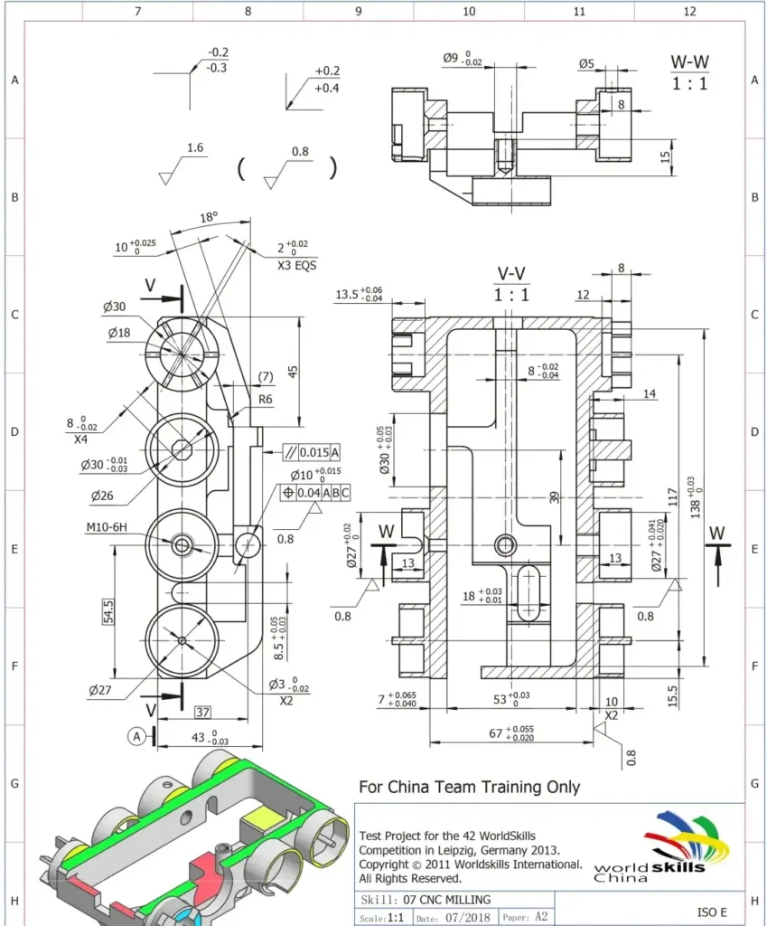 CNC Milling Drawings for Tank Chassis (CNC Milling Test Project in Leipzig, Germany)