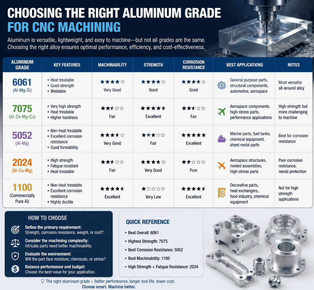 6061 Aluminum (Al-Mg-Si) alloy for CNC machining, featuring excellent strength, weldability, and cor.