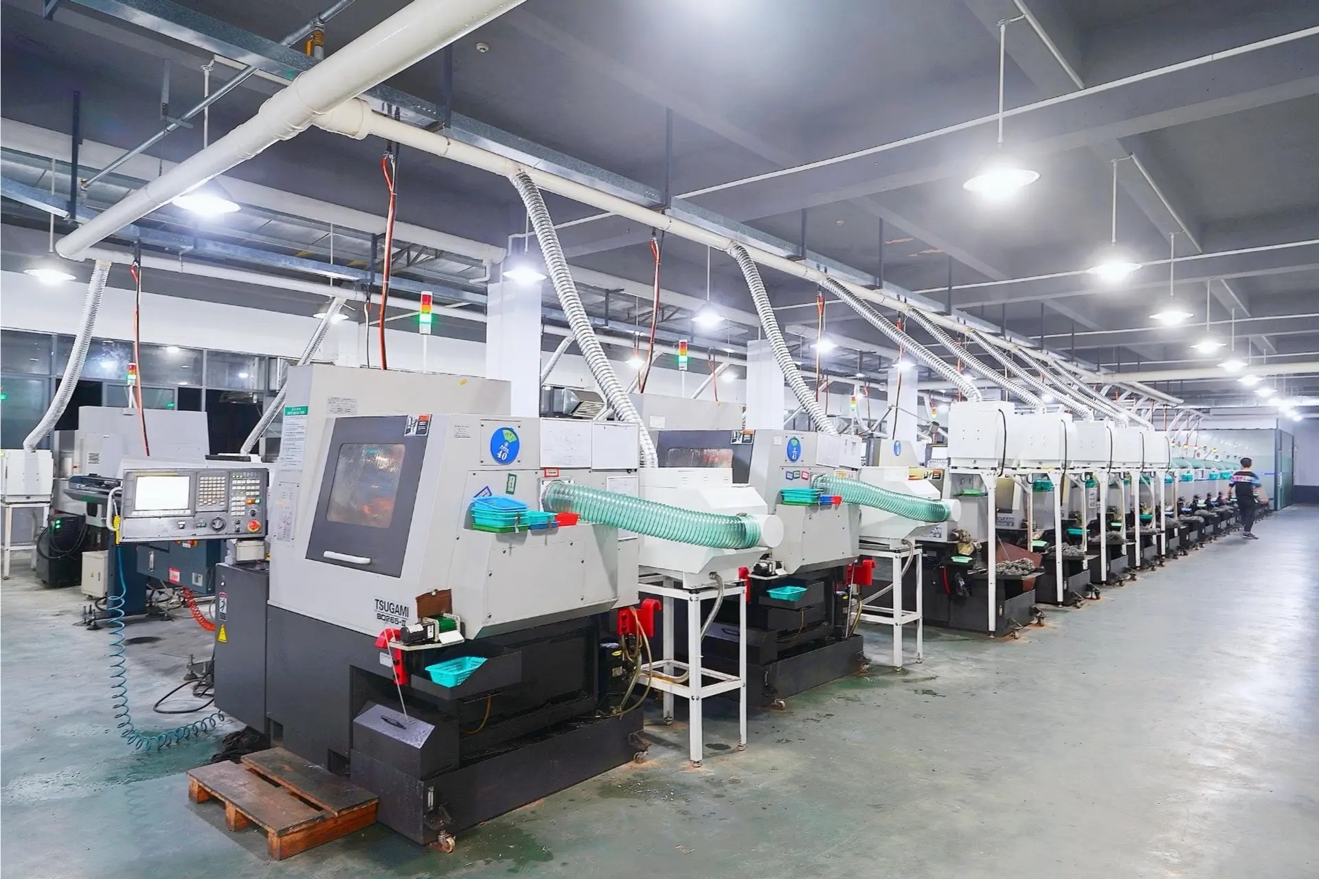 Swiss CNC machining production line for precision small parts