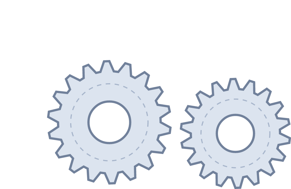 Spur & helical gears — simplified type illustration