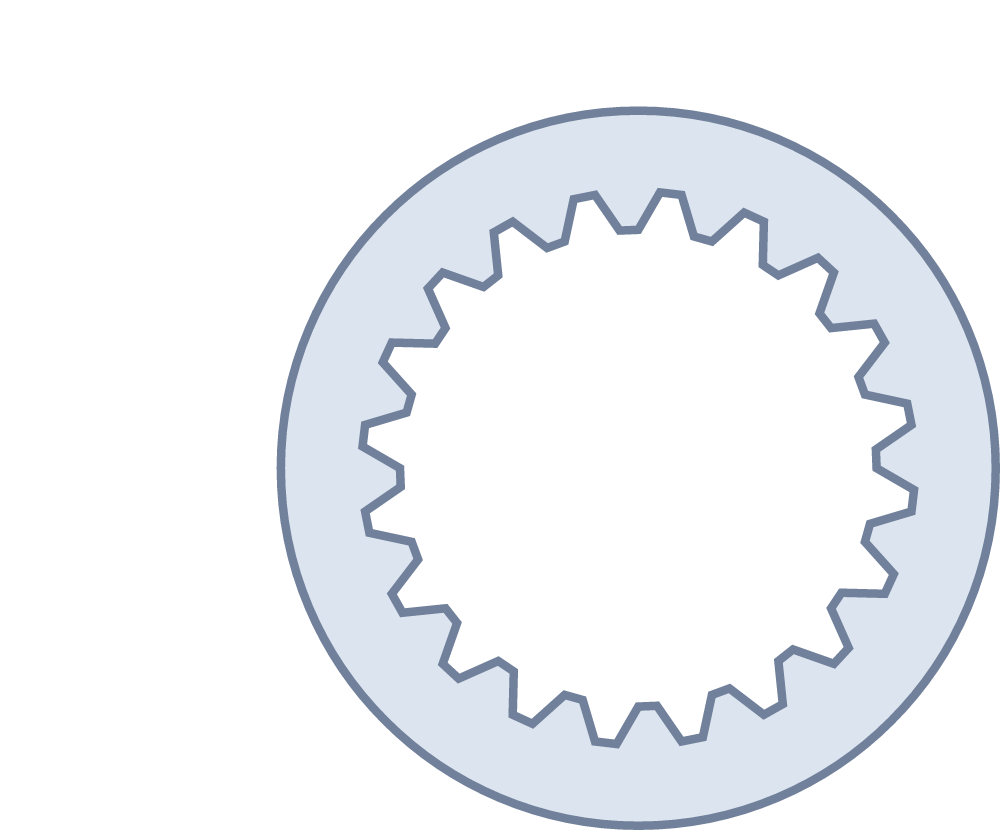 Internal gears — simplified type illustration