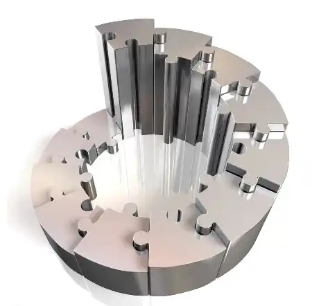 Precision metal component with complex slots and tall internal profiles